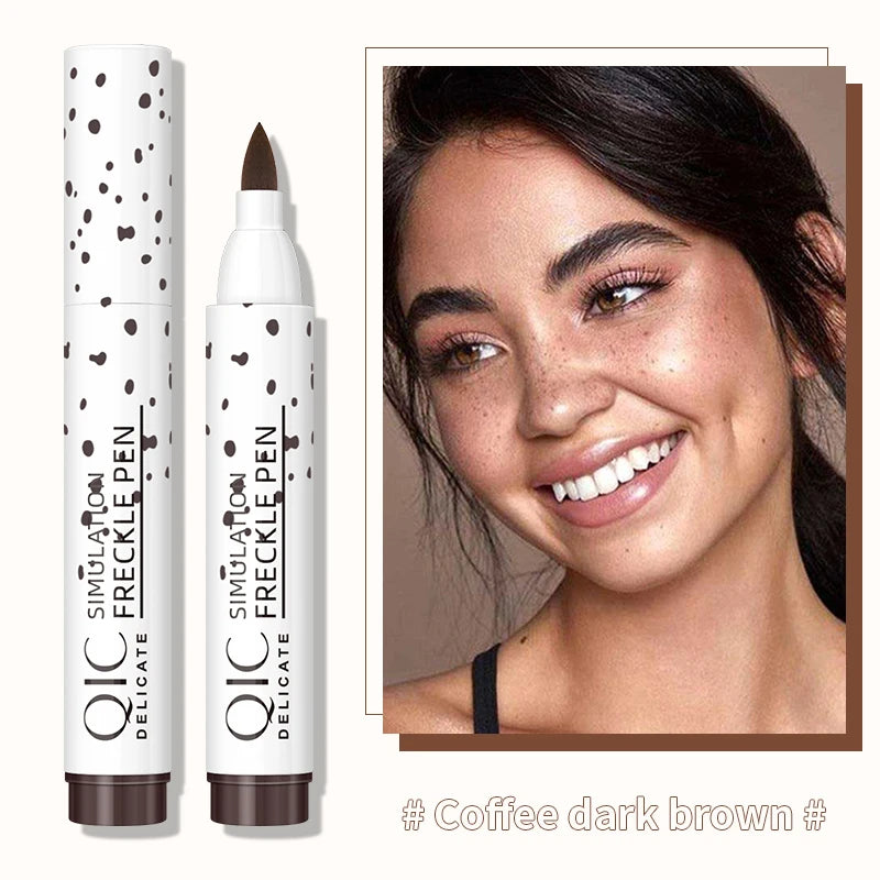 QIC Face Fake Freckles Pen Natural Waterproof Lifelike Fake Freckles Pen for Long Lasting Look Dot Spot Pen Makep Tool Cosmetic - AliExpress 66
