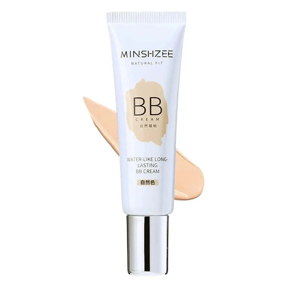 Natural Concealer BB Cream, Foundation Liquid Long-lasting Ivory White Concealer Moisturizing Oil Control Base Makeup No Powder
