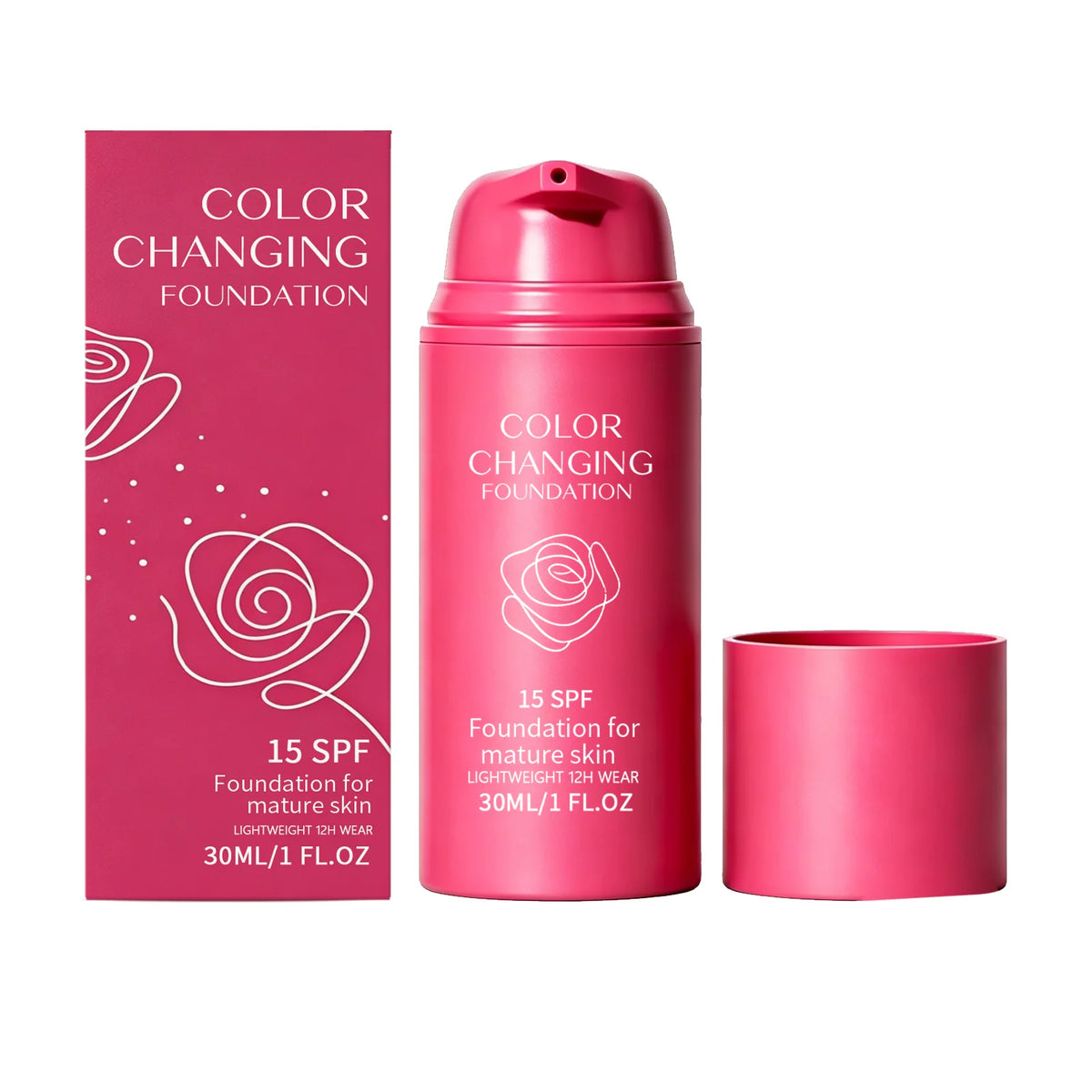 Color Changing Foundation Spf15 Moisturize Even Skin Tone Improve Skin Texture Enhance Smoothness Coverage Concealer Makeup Base