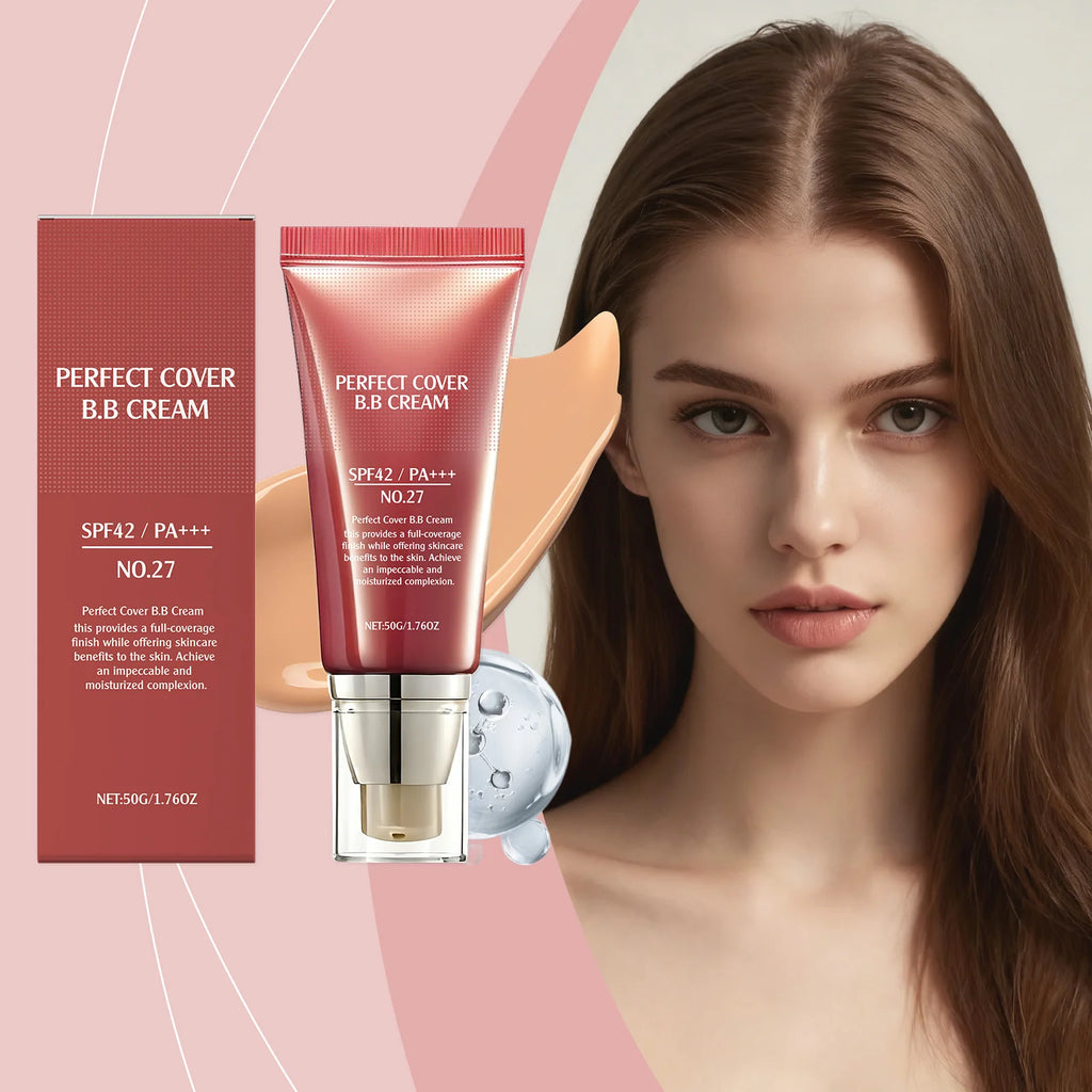 BB Cream SPF 42 PA +++ Tinted Moisturizer for Face Full Coverage Concealer Liquid Foundation Makeup for Dark Circles Fine Lines - AliExpress 66