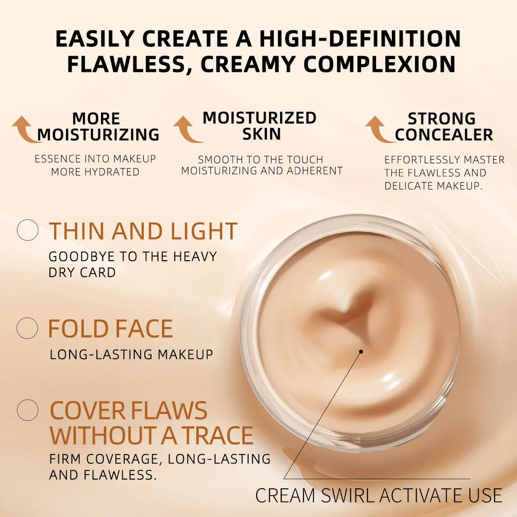 Make up Foundation Cream Waterproof Long-lasting Natural Look Coverage Full Half Coverage BB CC Cream for Face Makeup