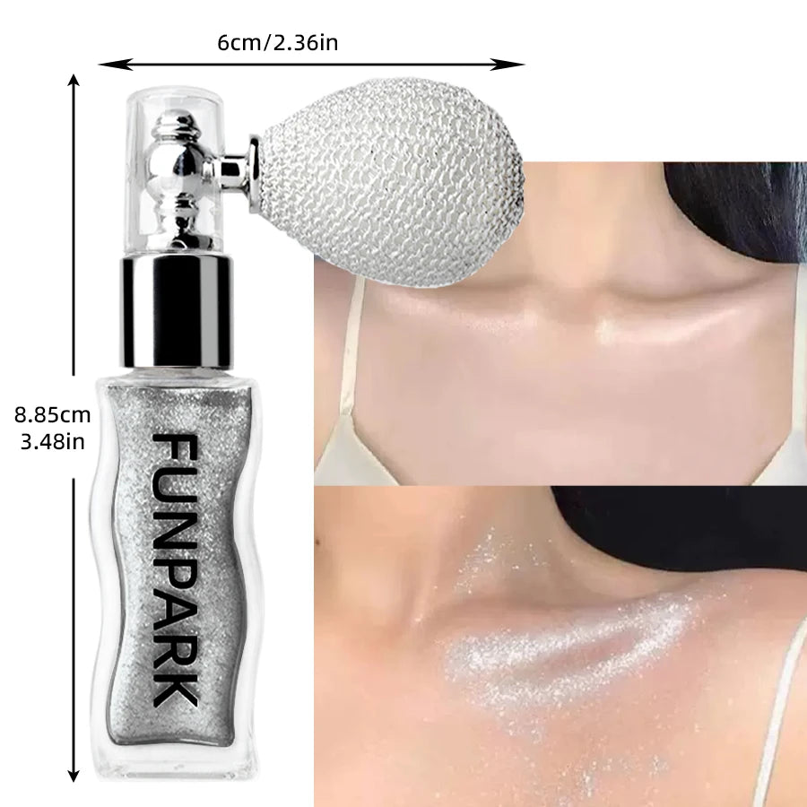 1PC Highlighter Powder Brightens The Whole Body Sparking Face Korean Makeup Lasting Pearlescent White Brown Silver Cosmetics - AliExpress 66