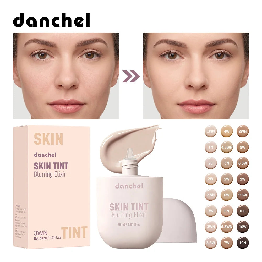 Skin Tint Blurring Elixir Hide Pores Fine Lines Even Skin Tone 12h Long-lasting Natural Finish Lightweight Breathable Skin Tint