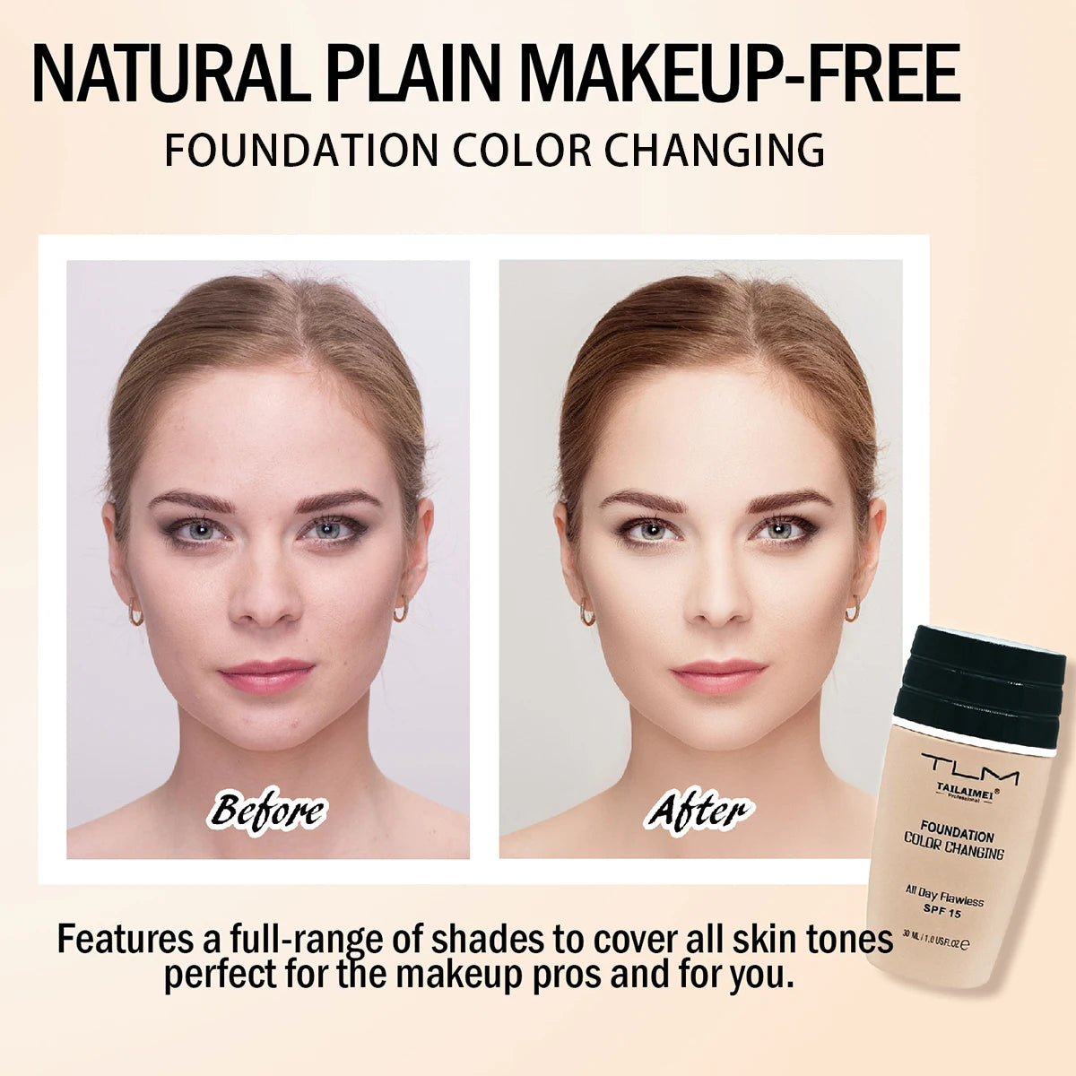TAILAIMEI Foundation, Color Changing Formula, SPF15 Protection, Lightweight, Long-Lasting Makeup - AliExpress 66