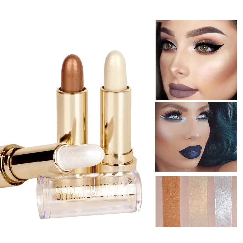 3D Face Highlighter Stick 3 Colors Cream Bronzer
