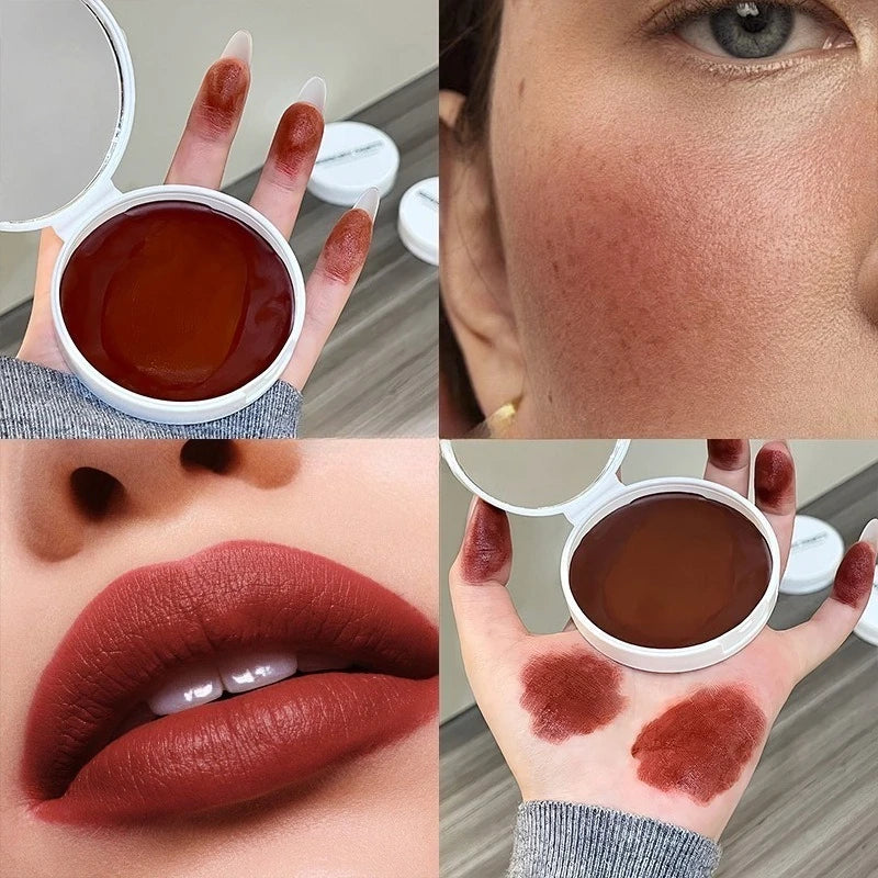 Mousse Lip and Cheek Balm Red Brown Korean Style Matte Blush & Lip Tint Cream High Pigment Moisturizing Lasting Blusher Makeup - AliExpress 66