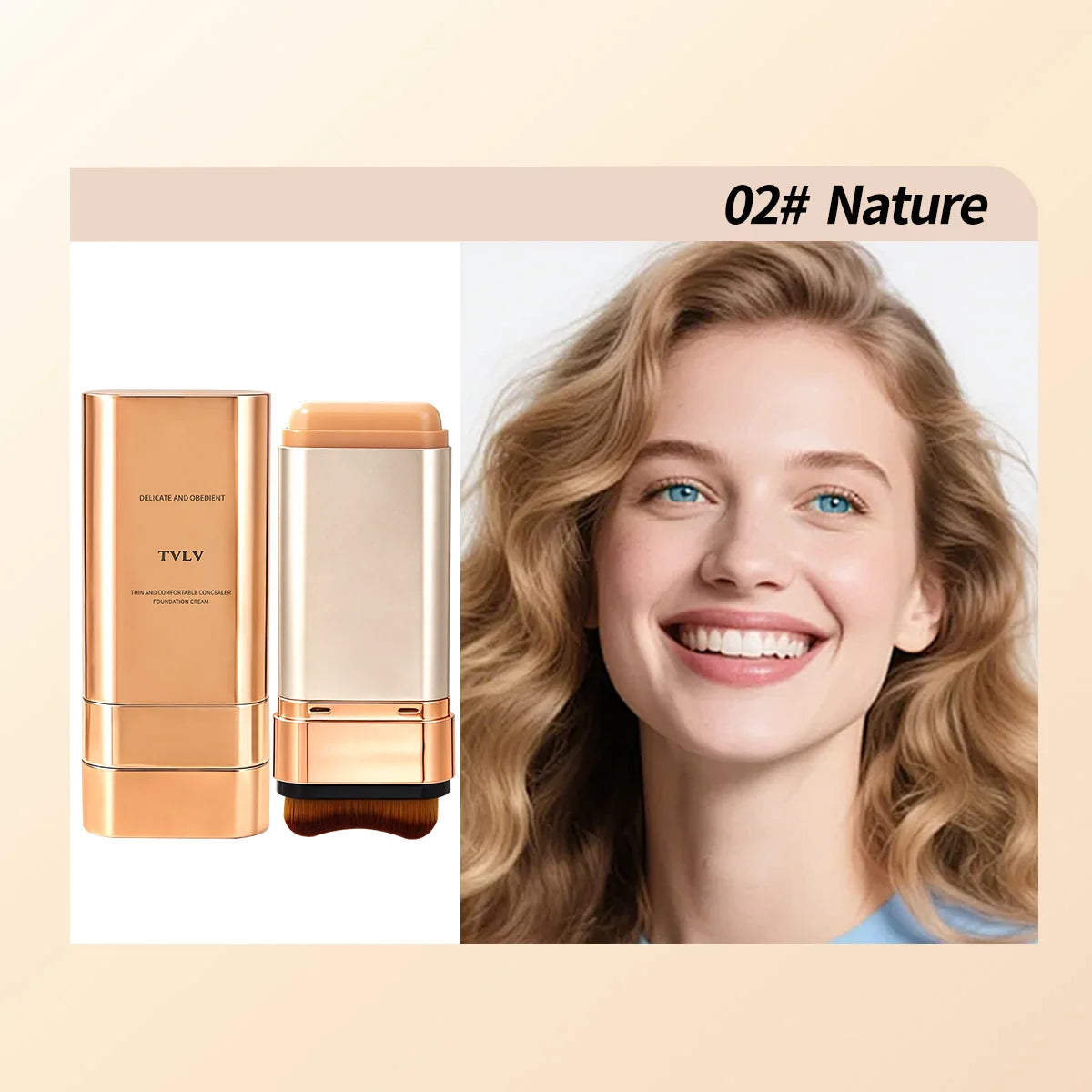 2 Pcs Set Double-End Foundation Stick,Long-Lasting Transfer-Resistant,Long-Wearing Coverage,Creates A Natural Makeup Look