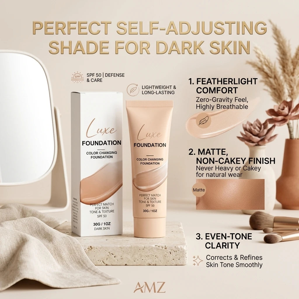 Color Changing Foundation Hydrating Even Skin Tone Soothing Skin Reliev Dryness Brighten Lightweight SPF50 Coverage Makeup Base