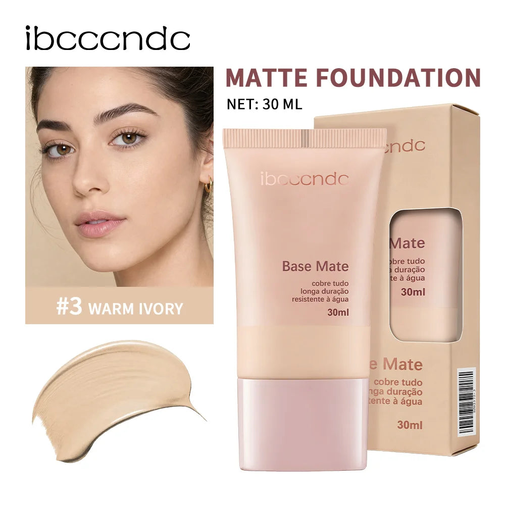 Matte Foundation Natural Coverage Smooth Skin-Friendly Deep Skin-Nourishing Long-Lasting & Waterproof Gentle Cares Foundation