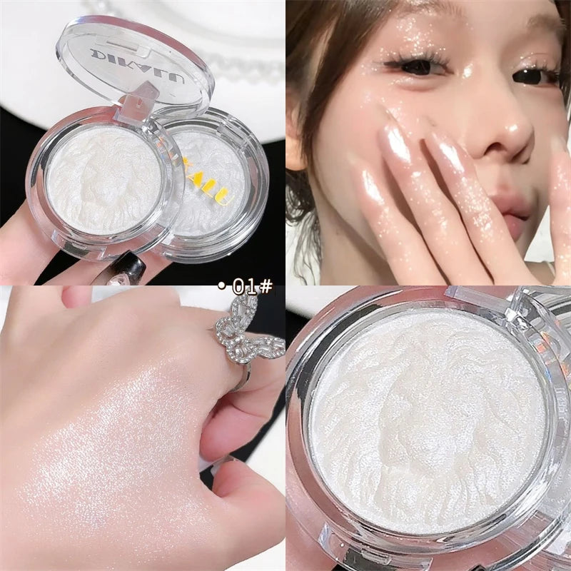 3 Color Face Highlighter Palette Llluminator Palette Natural Waterproof Glitter Shimmer Powder Highlight Makeup High Gloss Cream - AliExpress 66