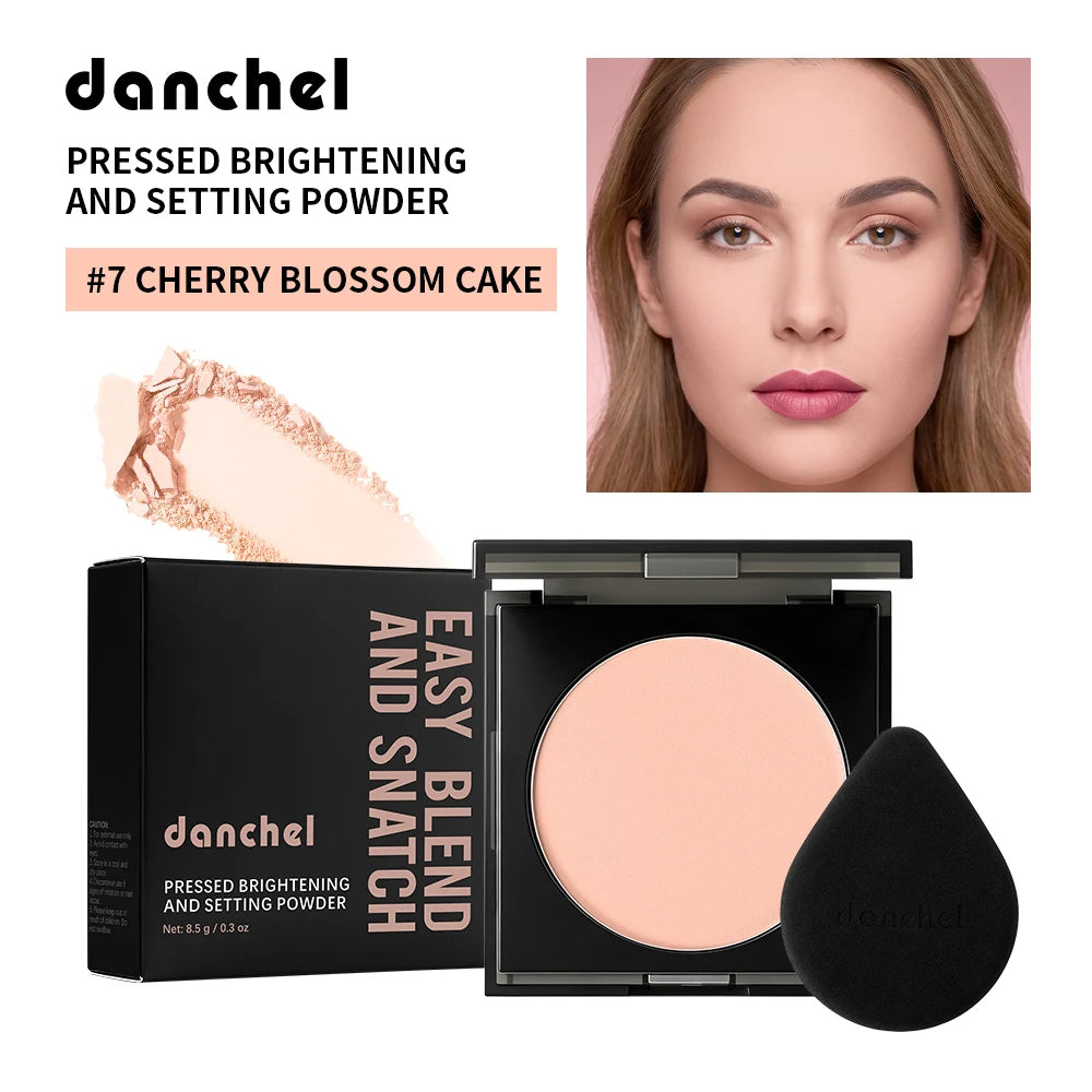 Pressed Brightening Setting Powder Long-lasting Matte Finish Ultra Fine Powder 12h Oil Control Setting Powder For All Skin Type