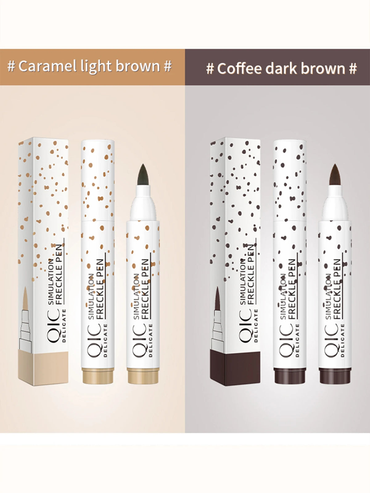 QIC Face Fake Freckles Pen Natural Waterproof Lifelike Fake Freckles Pen for Long Lasting Look Dot Spot Pen Makep Tool Cosmetic - AliExpress 66