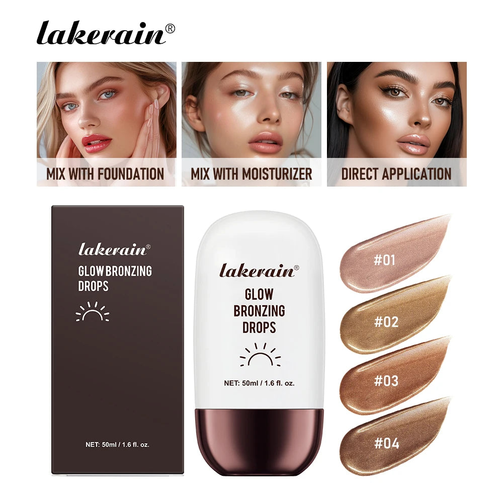 Bronzer Highlighter Drops Brightening Complexion And Contouring Facial Highlighter Mix Foundation Or Moisturizer Makeup Primer - AliExpress 66
