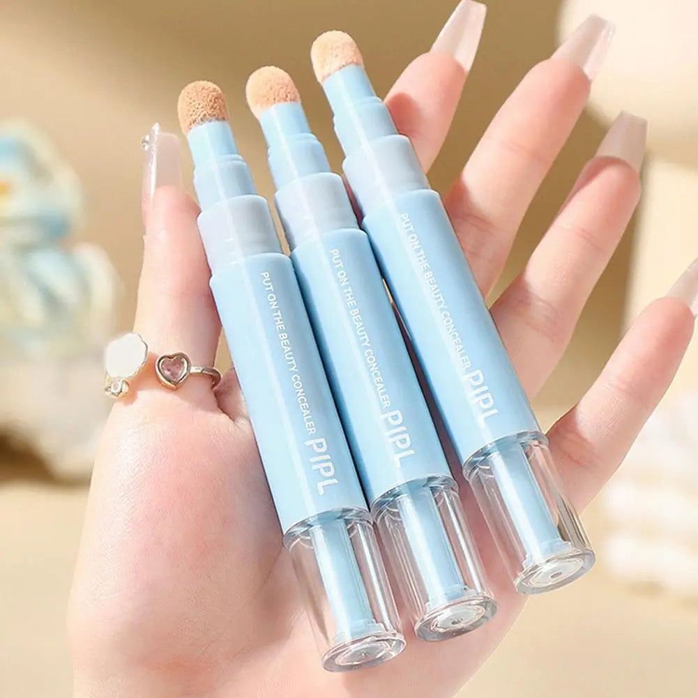 Moisturizing Liquid Concealer Pen Sponge Tip Dark Circles Acne Cover Brightening Face Contour Makeup Cosmetic