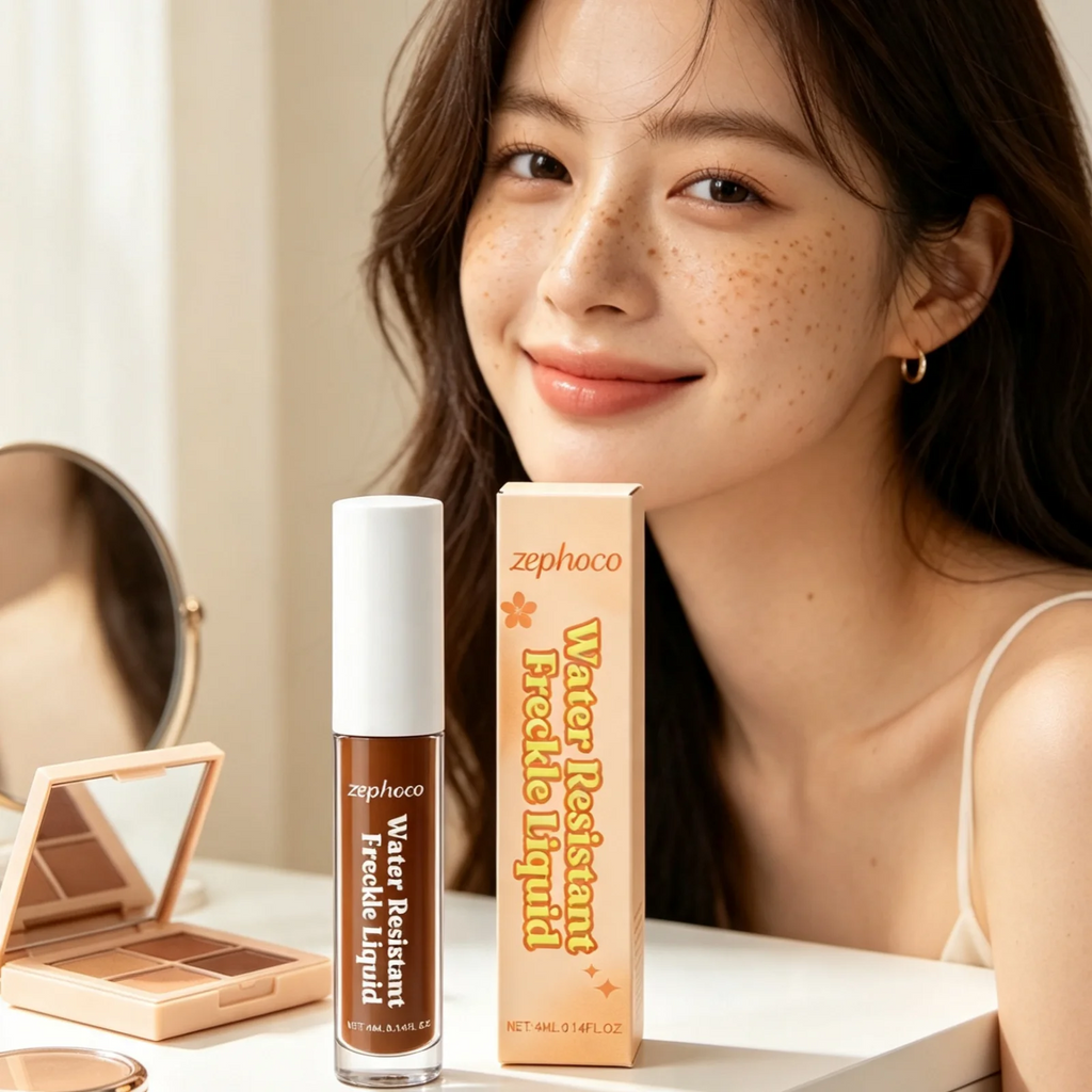 Zephoco Freckle Liquid Waterproof Long Lasting Makeup Fine Tip Fast Color Development Quick Drying Natural Looking Freckle Pen