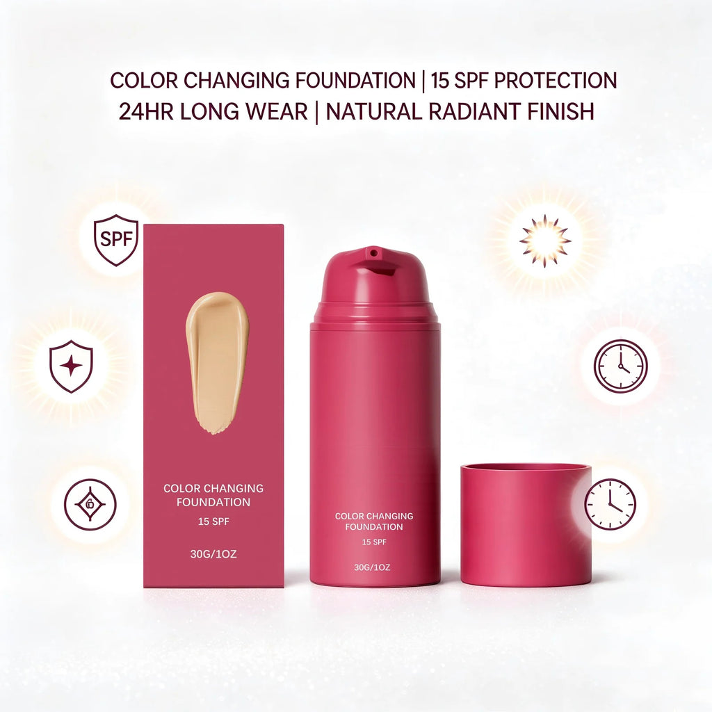 Color Changing Foundation Natural Color Spf15 Sun Protection Makeup Full Coverage Even Skin Tone Lightweight Moisturizing Makeup - AliExpress 66
