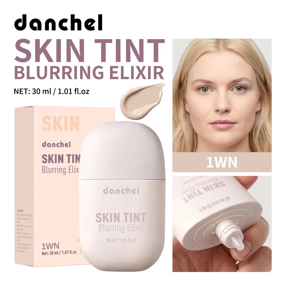 Skin Tint Blurring Elixir Hide Pores Fine Lines Even Skin Tone 12h Long-lasting Natural Finish Lightweight Breathable Skin Tint