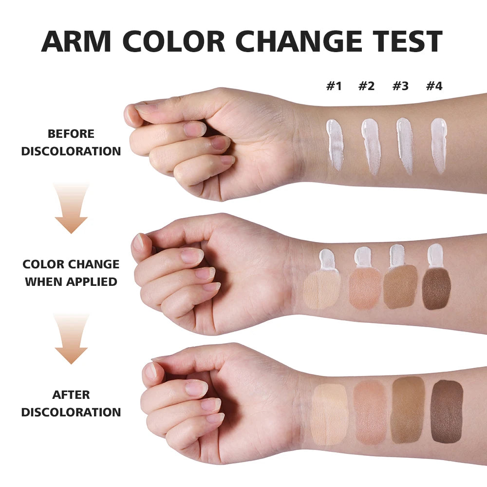 Color Changing Liquid Foundation Deep Hydration Brighten Even Skin Tone Natural Matte Finish Makeup Effect Concealer Foundation - AliExpress 66