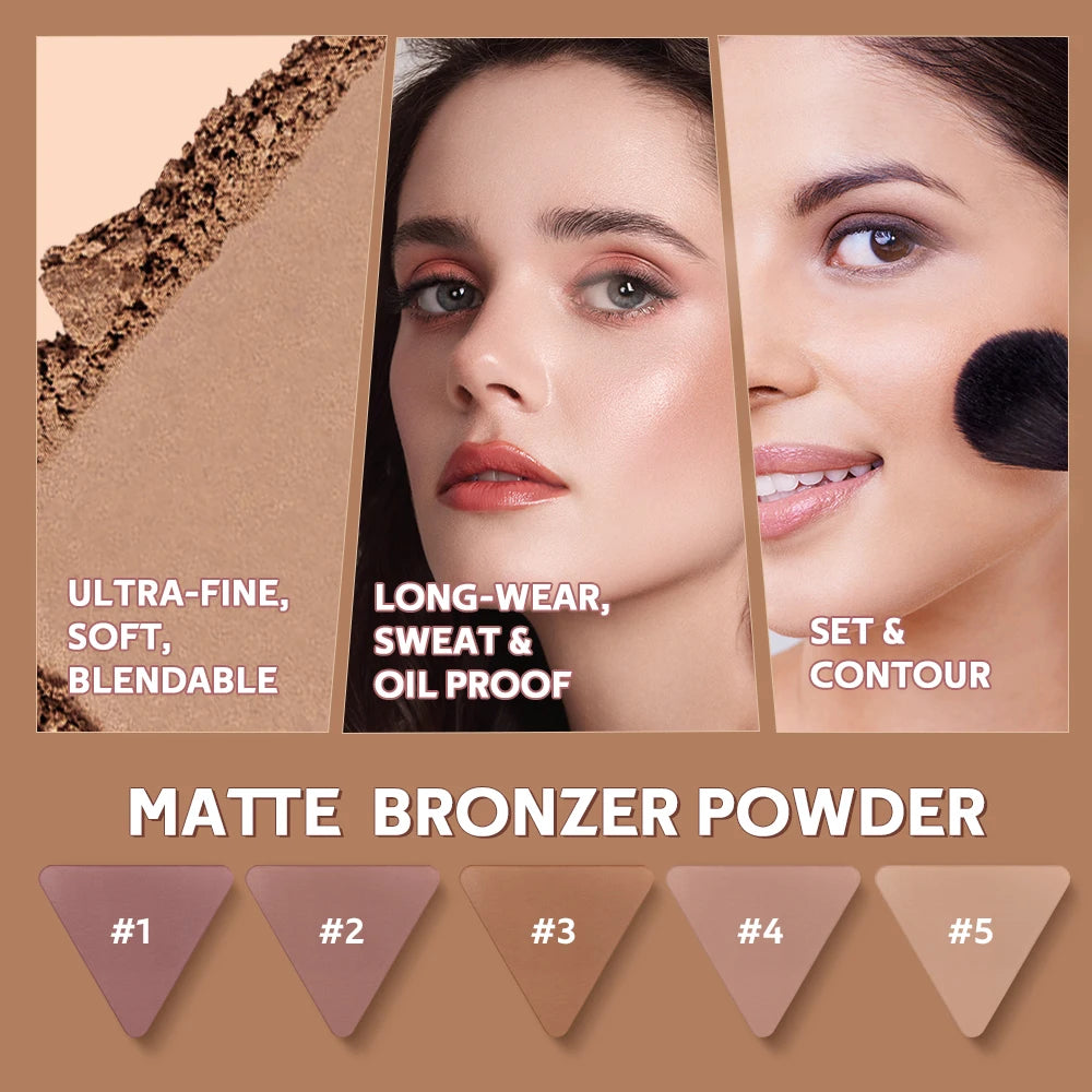 No Limits Matte Bronzer Shading Face Blusher Long Lasting Matte Plumps Appearance reduce Pores And Shine Control Cosmetics - AliExpress 66