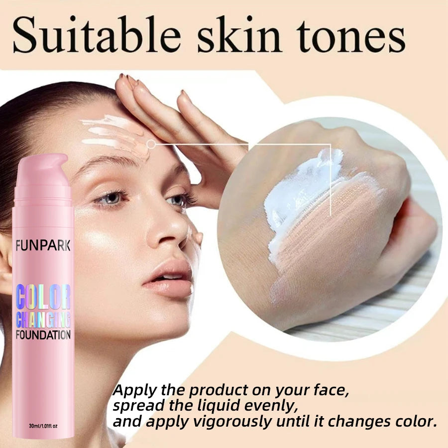 30ml Color Changing Foundation Waterproof Hydrating Transfer-proof Skin Tone Adjust Brightening Korean Makeup Gifts Lightweight - AliExpress 66