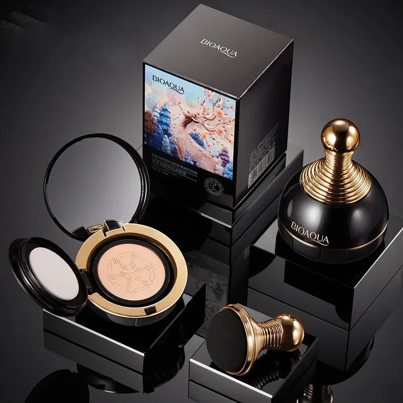 Mushroom Head Air Cushion BB Cream with Sponge Puf Brightening Moisturizing Foundation Concealer Whitening Base Makeup Cosmetics - AliExpress 66