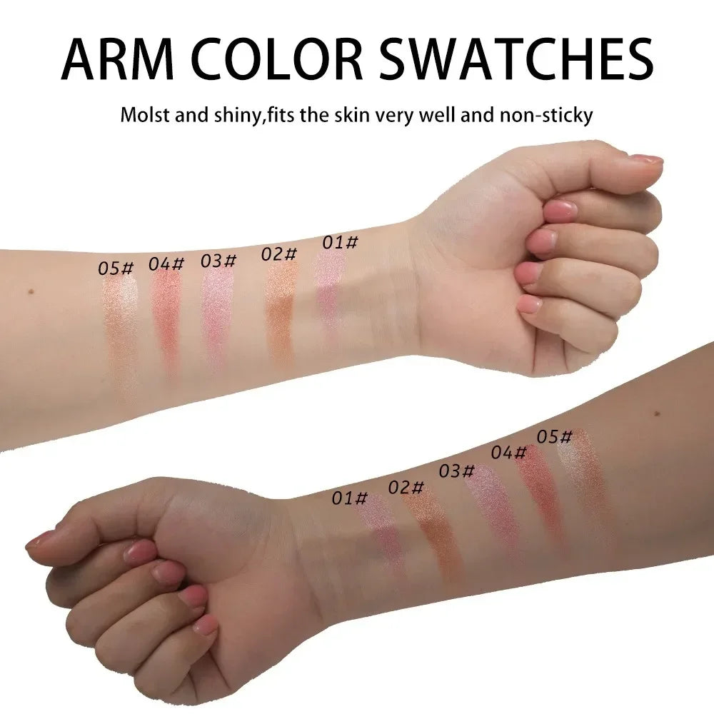 Pearly Blush Marble Pattern Face Baked Brighten Blush Highlight Long-lasting Natural Highgloss High Pigment Contour Face Makeup - AliExpress 66