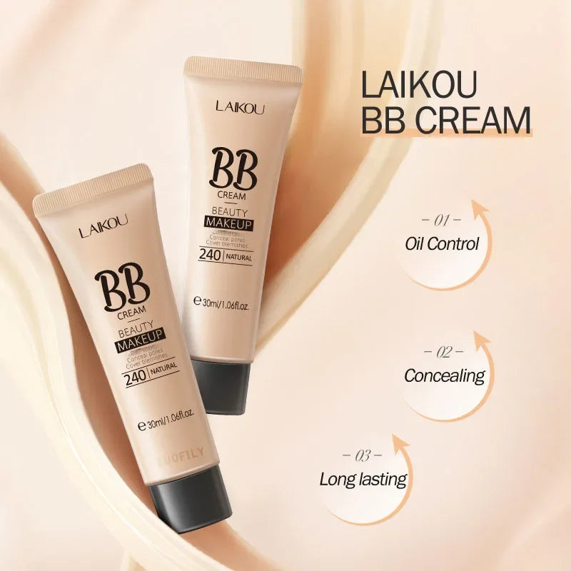 LAIKOU BB Cream 18 Hour Longlasting Liquid Foundation Waterproof Anti-acne Marks Flawless Natural Face Base Makeup Moisturize - AliExpress 66