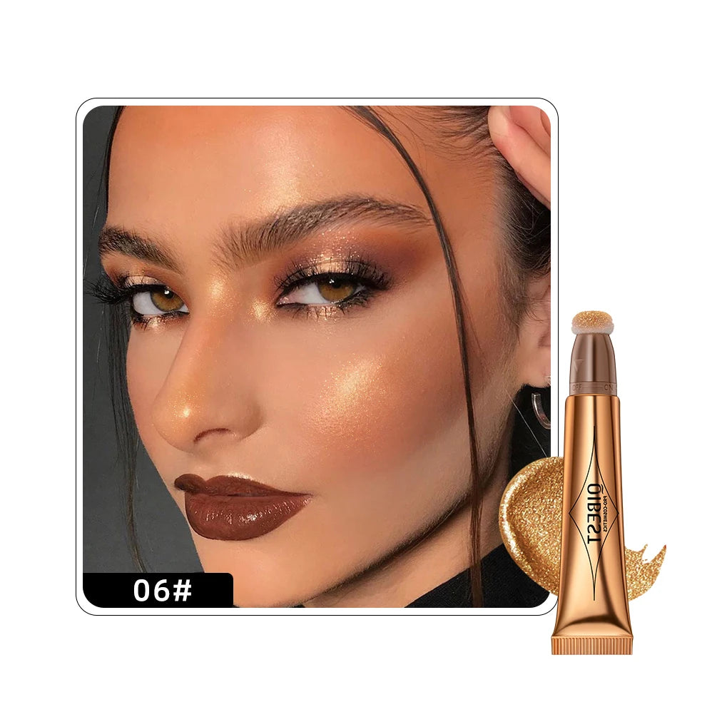 QIBEST Liquid Contour With Cushion Applicator Highlight Shimmer Natural Soft Moisturizing Cream Liquid Blush For Cheek Cosmetics - AliExpress 66