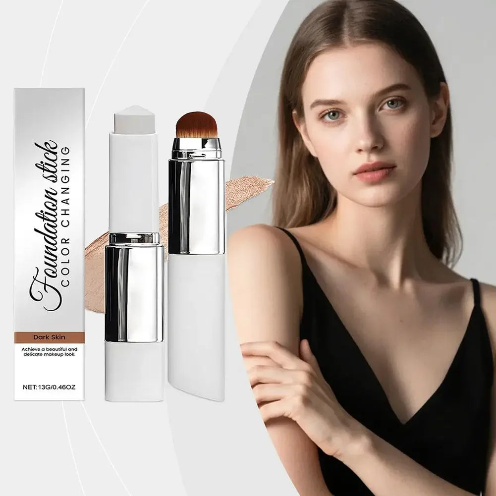 New 2-in-1 Color-Changing Foundation Stick Liquid Lightweight Moisturizing Brightening Foundation Color Changing For All Skin - AliExpress 66