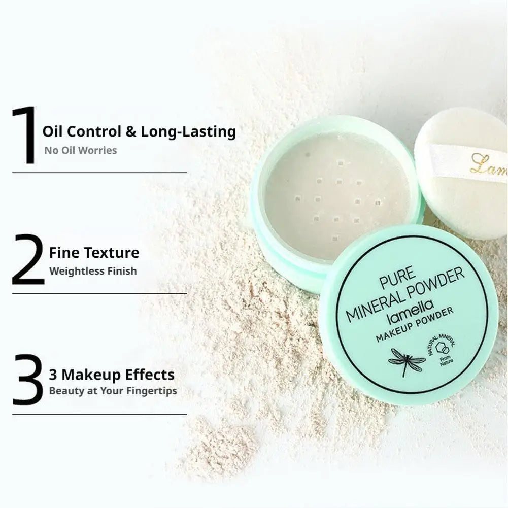 Loose Baking Setting Powder Oil-Control Pores Fine Lines Blur Velvety Waterproof Translucent Makeup For Long-Lasting Wear