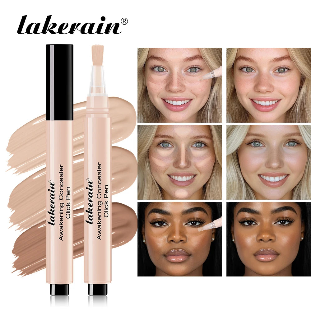 3 Colors Liquid Press Concealer Pen Detail Covering Acne Dark Circles Even Skin Tone Brightening Foundation Face Holding Makeup - AliExpress 66