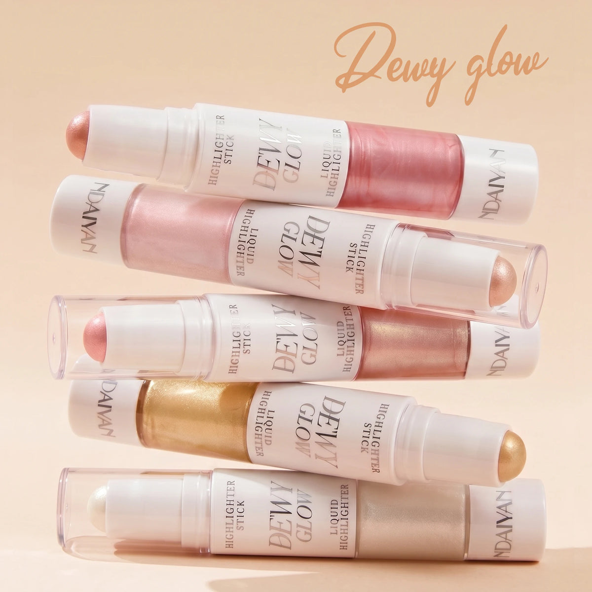 Dual-Ended Contour Highlighter Stick, Nose Shadow Face Sculpting Makeup, Waterproof Long Lasting Easy Blend