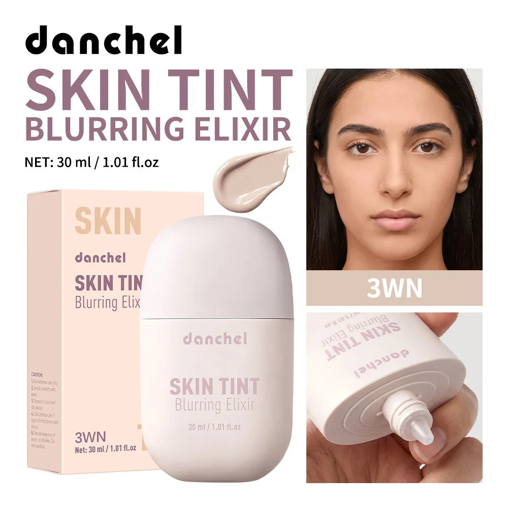 Skin Tint Blurring Elixir Hide Pores Fine Lines Even Skin Tone 12h Long-lasting Natural Finish Lightweight Breathable Skin Tint