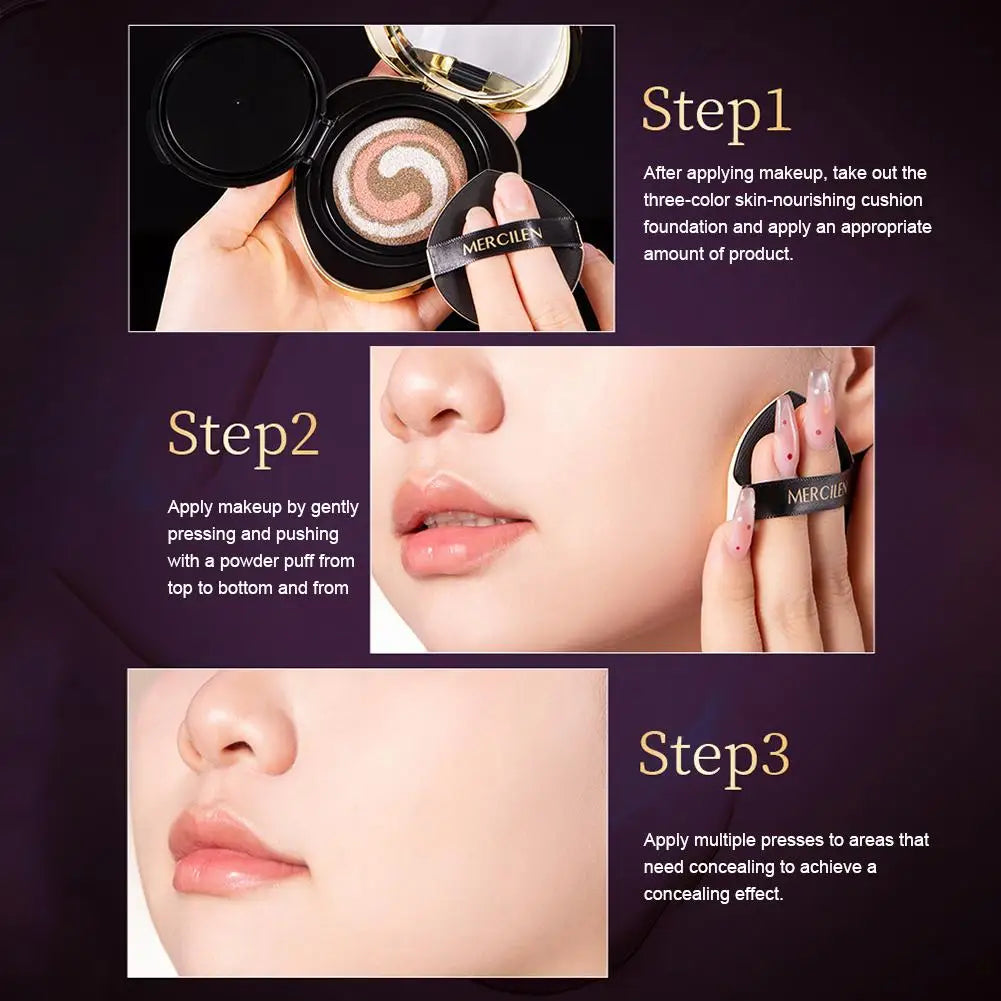 1/2PCS 3 Colors Air Cushion Plant Nourishing Skin Concealer Oil Control Moisturizing Foundation Isolating Cream Beauty Shrink Po - AliExpress 66