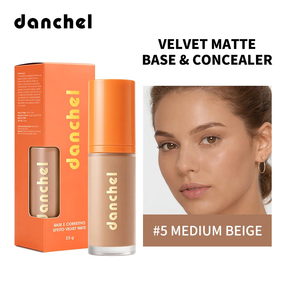 2 in1 Concealer Foundation High Coverage Long Lasting Hold Makeup Oil Control Skincare Velvet Matte Finish Concealer Foundation