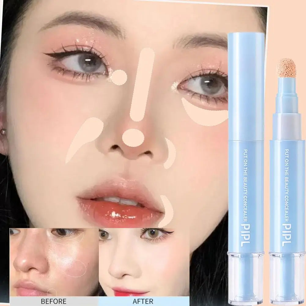 Moisturizing Liquid Concealer Pen Sponge Tip Dark Circles Acne Cover Brightening Face Contour Makeup Cosmetic