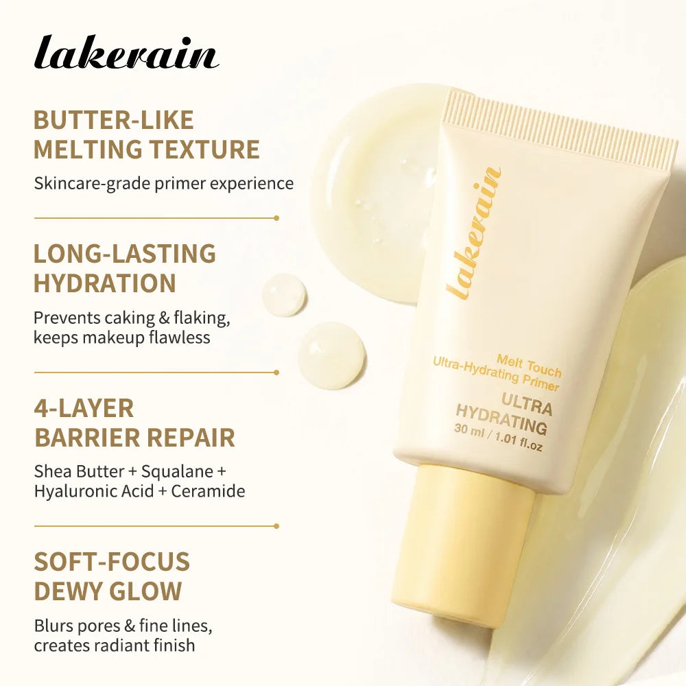 Butter Moisturising Primer Correct Rough Pore Deep Hydration Dewy Glass Effect Base Makeup Primer£¬Moisturizer£¬Serum 3-in-1 Base