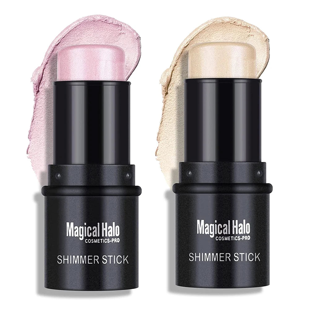2 Colors Highlight For Face Cosmetic Face Brighten Highlighter Stick Face Contour Bronzer Shimmer Illuminator Stick Makeup Tools - AliExpress 66