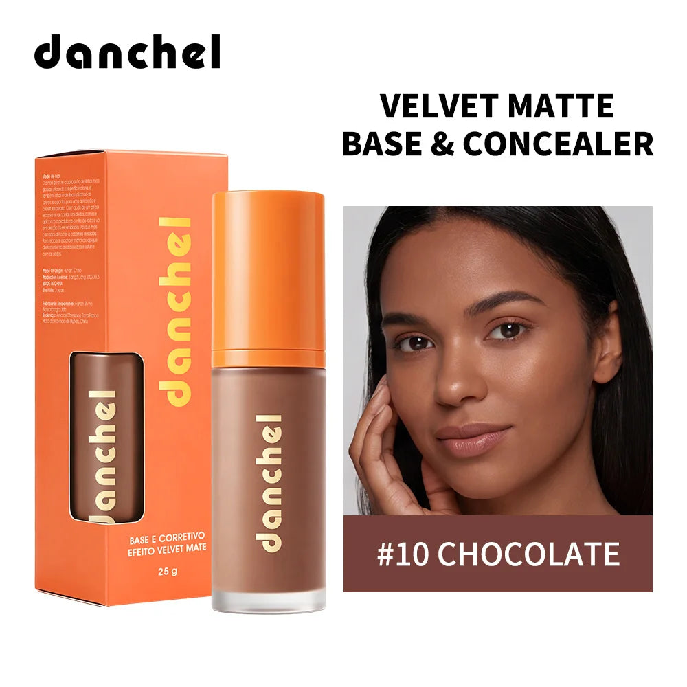 2 in1 Concealer Foundation High Coverage Long Lasting Hold Makeup Oil Control Skincare Velvet Matte Finish Concealer Foundation