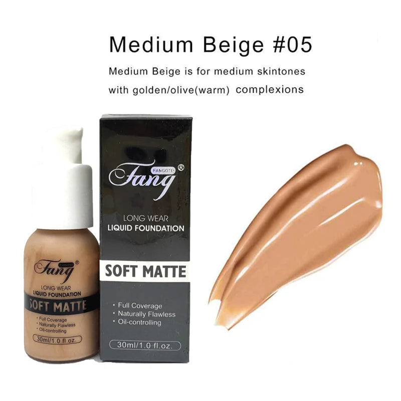 30ml Matte Liquid Foundation Oil Control Full Coverage