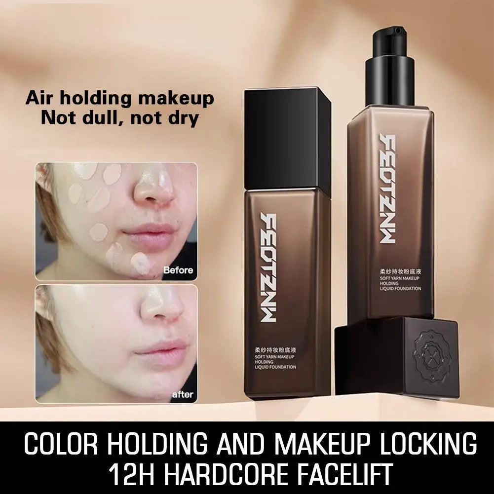 Feotznw Light Foundation - Complete, Long-Lasting, Moisturizing, Anti-Transfer and Oil Control, Suitable for All Skin Types