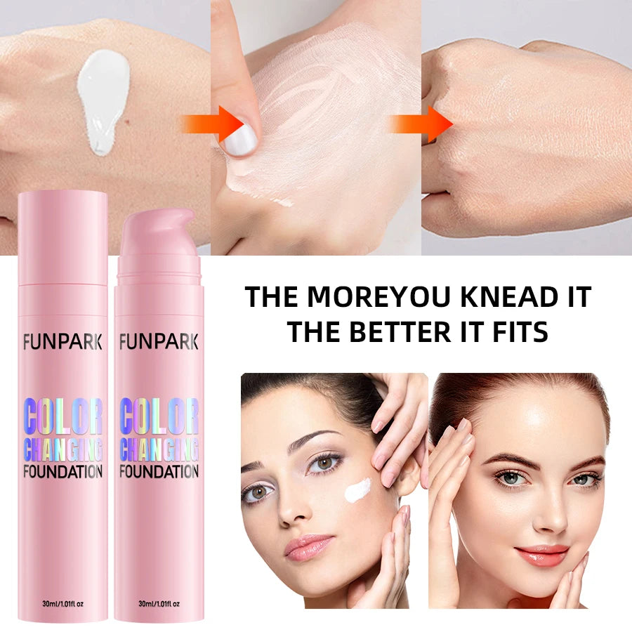 30ml Color Changing Foundation Waterproof Hydrating Transfer-proof Skin Tone Adjust Brightening Korean Makeup Gifts Lightweight - AliExpress 66