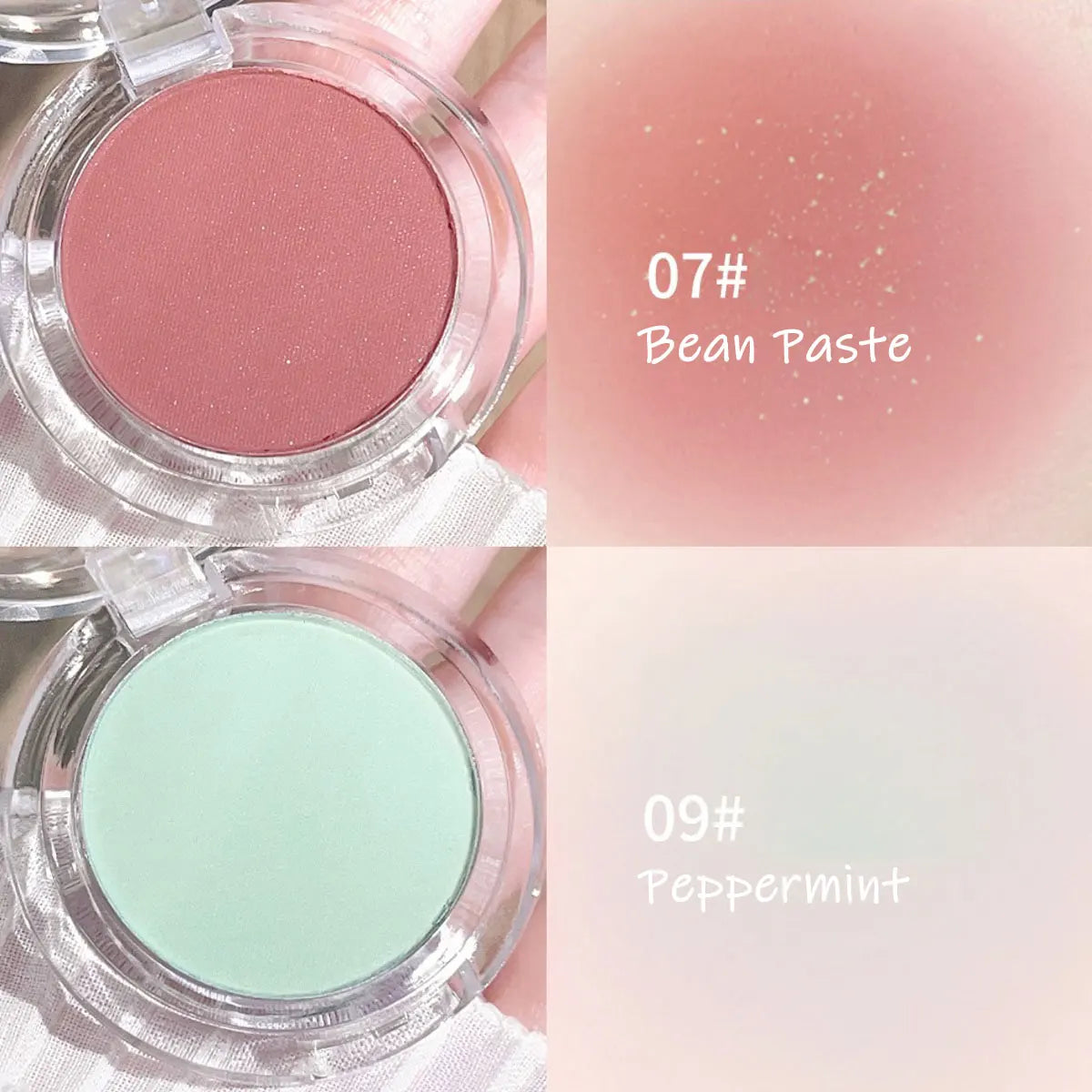 Daily single-color blush - Blush with a subtle wine-like sheen, fine glittering, natural color palette, pure makeup allure - AliExpress 66