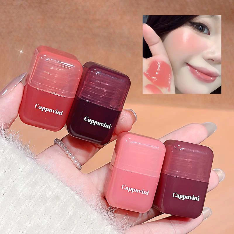 Mini Mirror Moisturizing Monochrome Liquid Blusher Brighten Natural Rouge Face Makeup Peach Blush Liquid Lip & Cheek Dual-use - AliExpress 66