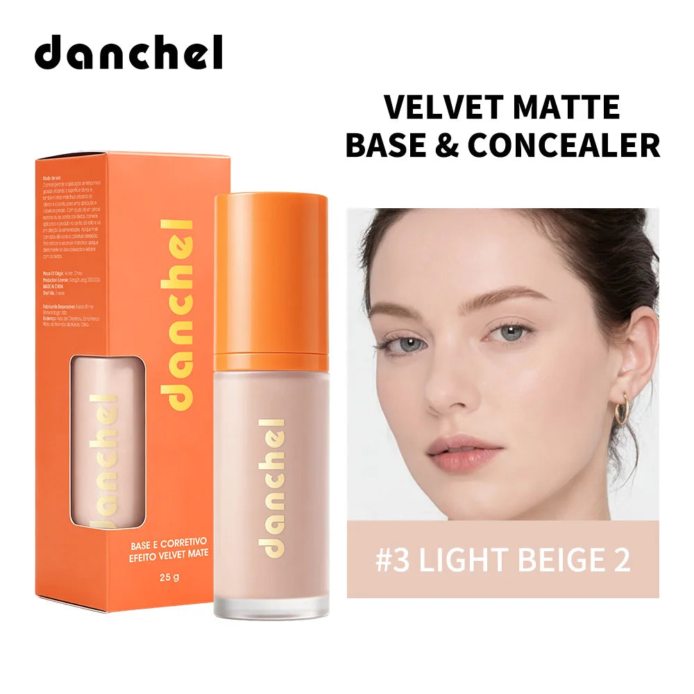 2 in1 Concealer Foundation High Coverage Long Lasting Hold Makeup Oil Control Skincare Velvet Matte Finish Concealer Foundation