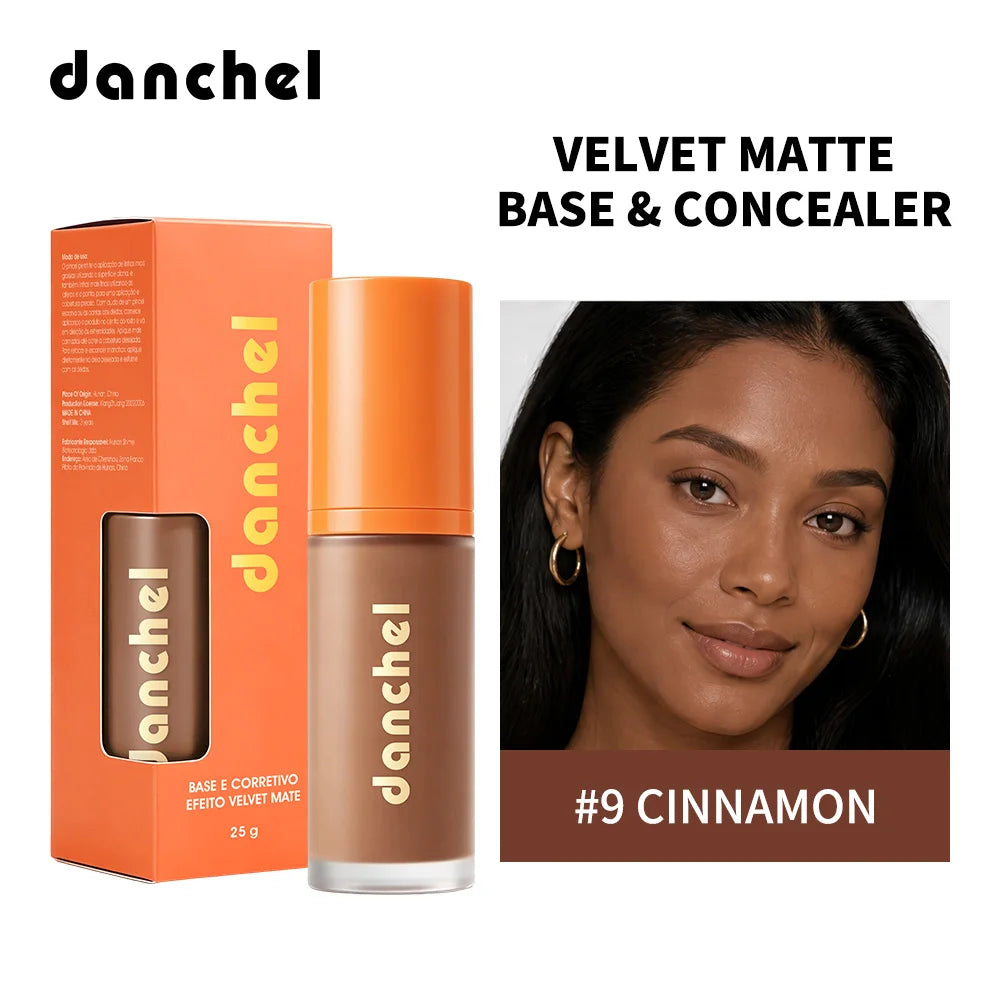 2 in1 Concealer Foundation High Coverage Long Lasting Hold Makeup Oil Control Skincare Velvet Matte Finish Concealer Foundation