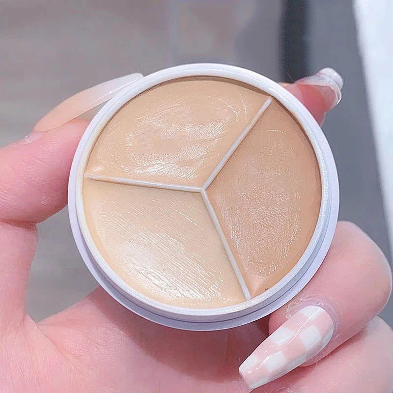 3 Colors Concealer Cream, Full Coverage Dark Circles Acne Scars Spots Tear Trough Concealer, Hydrating Brightening Face Makeup - AliExpress 66
