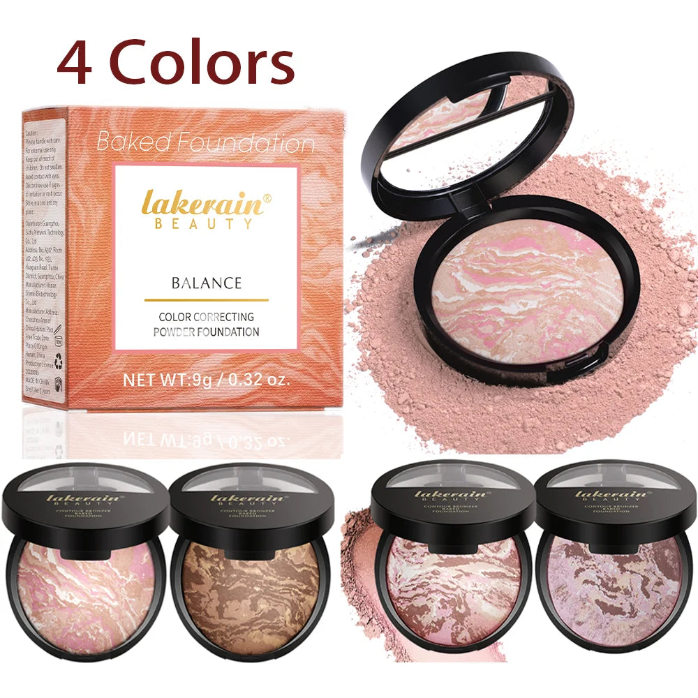Demi Matte Natural Finish Baked Brighten Color Correcting Powder Foundation Buildable Light to Coverage Oil Control Makeup - AliExpress 66