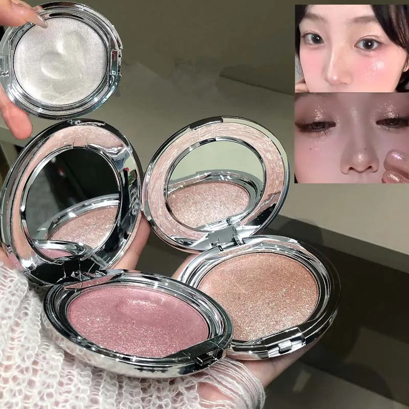 kakashow Diamond Shimmer Highlighter Cream Potato Texture Long Lasting Multi-Use Face Eye Cheek Makeup for Party & Gift