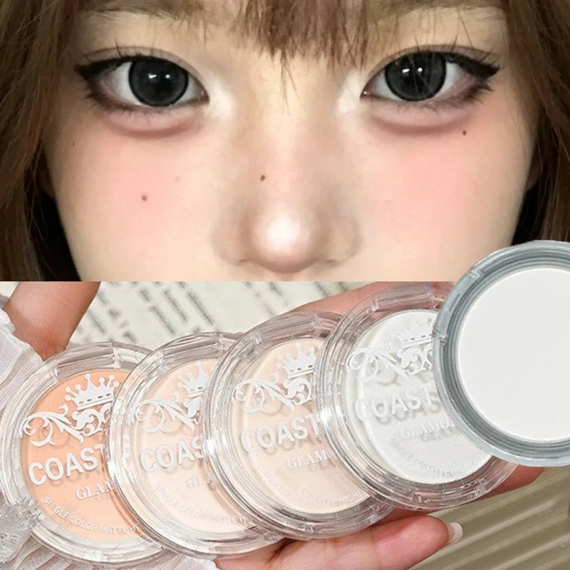 Beige White Highlighter Palette Single Matte Face Nose Brighten Contour Makeup High Gloss Eye Shadow Lying Silkworm Rouge Powder - AliExpress 66